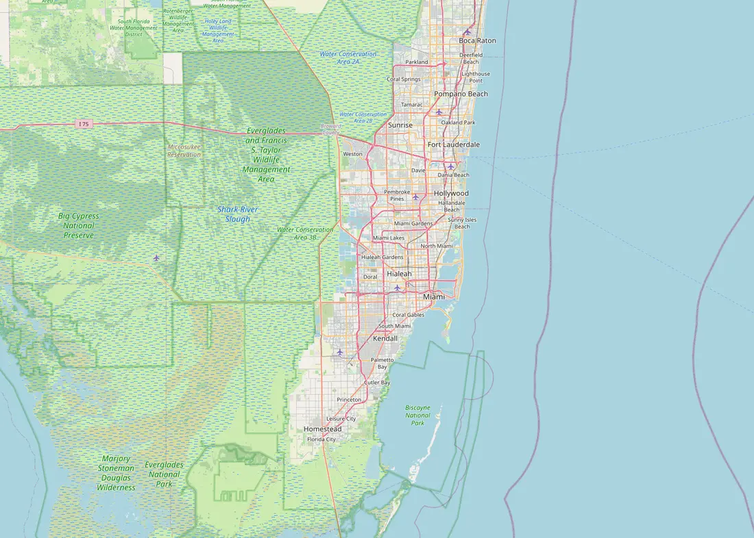 Map of the Miami, Florida office