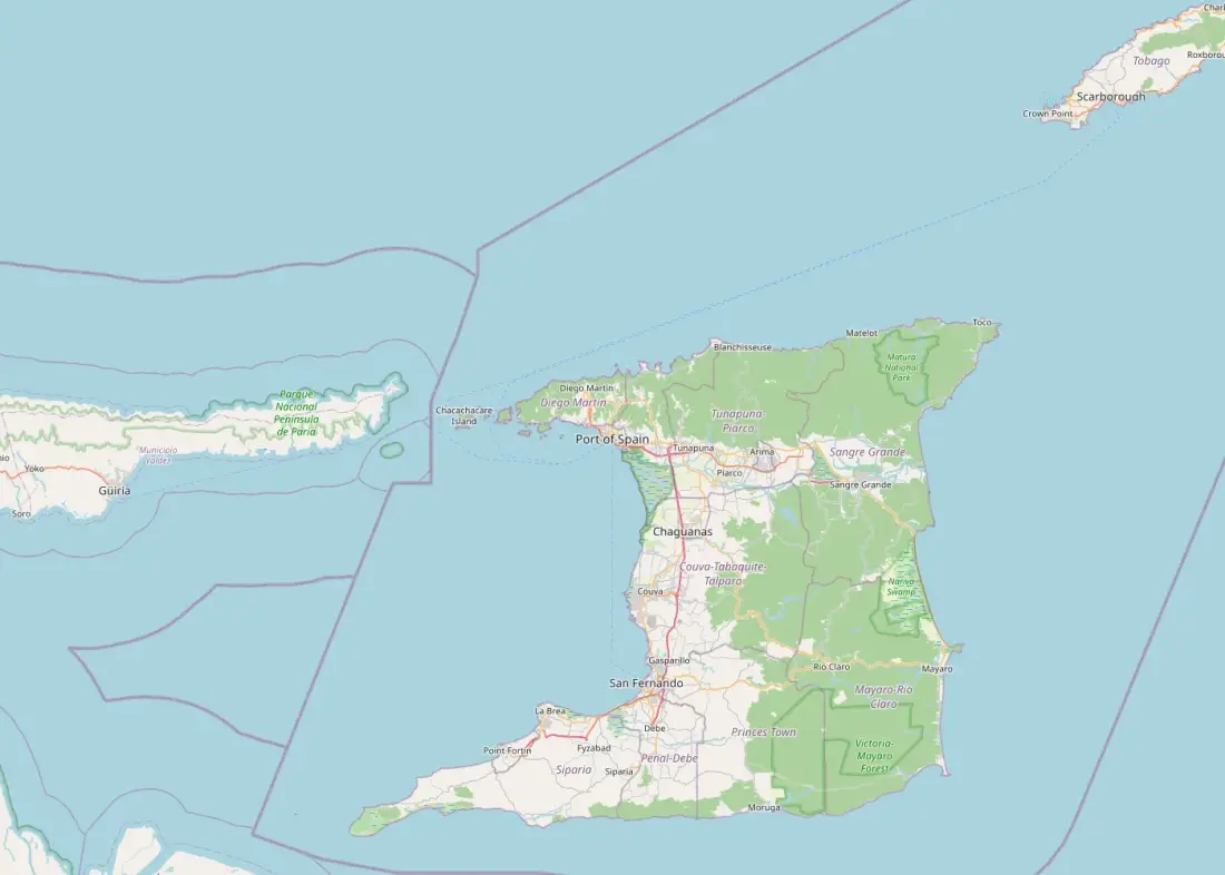 Map of the Port of Spain, Trinidad & Tobago office
